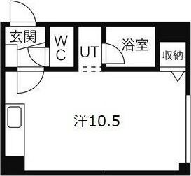 オルセ麻生(ワンルーム/4階)の間取り写真