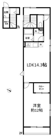 エバーグリーン上池台(1LDK/2階)の間取り写真
