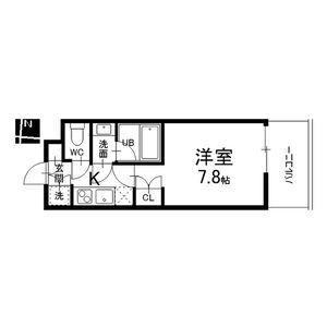 シエルブルー栄(1K/4階)の間取り写真