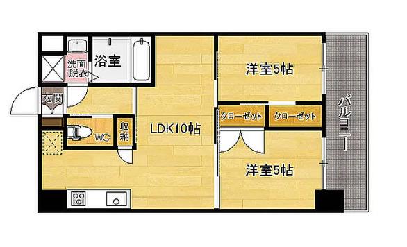 ORIENT BLD NO.88(2LDK/1階)の間取り写真
