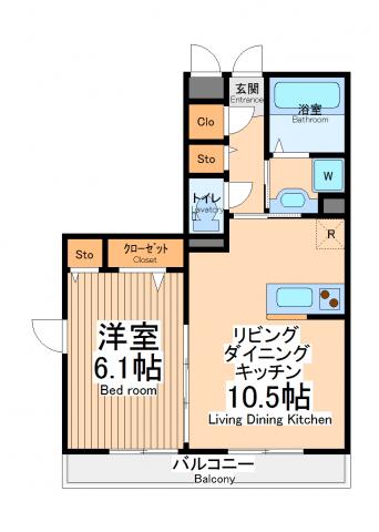 グランドソレイユ(1LDK/1階)の間取り写真