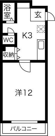 PALETTE-T2(1K/1階)の間取り写真