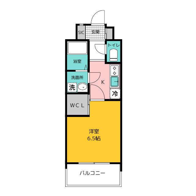 エンクレスト博多駅東(1K/11階)の間取り写真