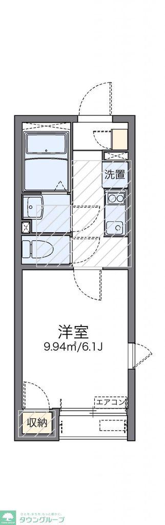 レオネクスト戸部(1K/2階)の間取り写真