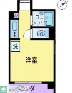 エルウィング立川二番館(1K/2階)の間取り写真