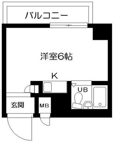 シルバープラザ恵比寿(ワンルーム/10階)の間取り写真