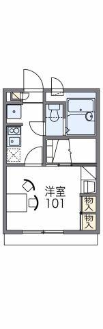 レオパレスアクト(1K/1階)の間取り写真