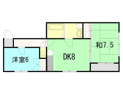 三宅ビル(2DK/2階)の間取り写真