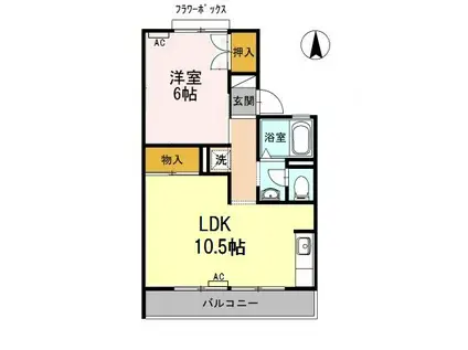 メゾンSEKI(1LDK/2階)の間取り写真