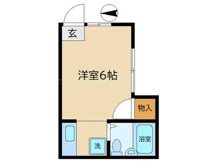 吉田荘(ワンルーム/2階)の間取り写真