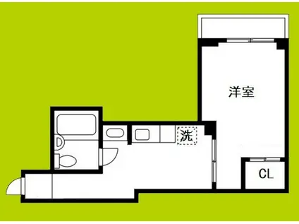 リバーハイツコーチII(1DK/3階)の間取り写真