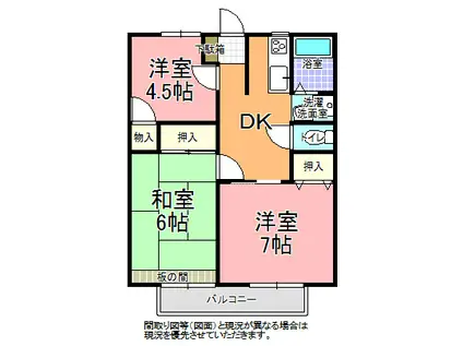 関口ハイツ A(3DK/2階)の間取り写真