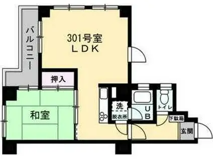 リアライズ浅間台(1LDK/3階)の間取り写真