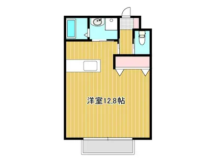 ディアコート7番館(ワンルーム/1階)の間取り写真