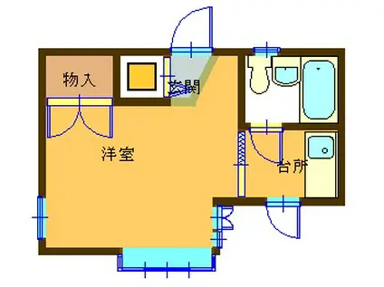 メゾン121(ワンルーム/1階)の間取り写真
