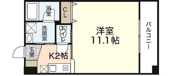 フリージアコート(1K/5階)の間取り写真