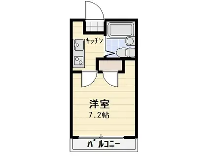 コーポ中村III(1K/1階)の間取り写真