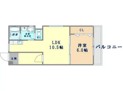 メゾン平田マンション(1LDK/2階)の間取り写真