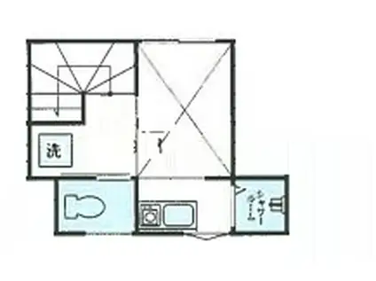 サークルハウス竹ノ塚六番館(ワンルーム/2階)の間取り写真