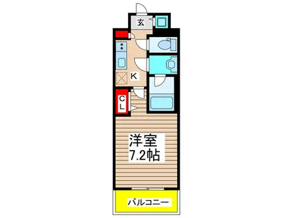S-RESIDENCE丸の内駅前ノース(1K/6階)の間取り写真