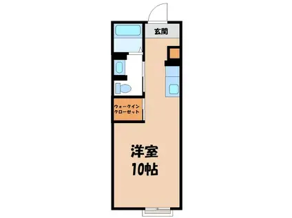 コナ・ヴィレッジE棟(ワンルーム/1階)の間取り写真