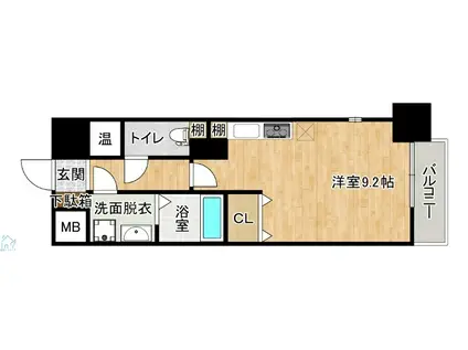 グレンパーク新大阪II(ワンルーム/10階)の間取り写真