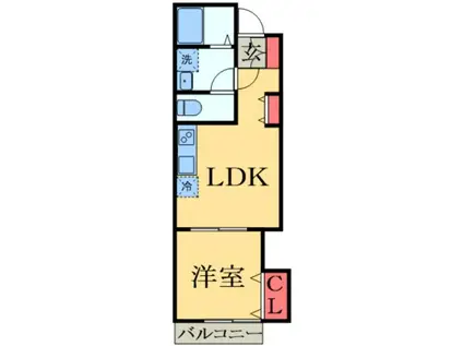 LIKE松ヶ丘(1LDK/2階)の間取り写真