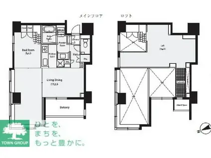 アジリア代々木JS(1LDK/10階)の間取り写真