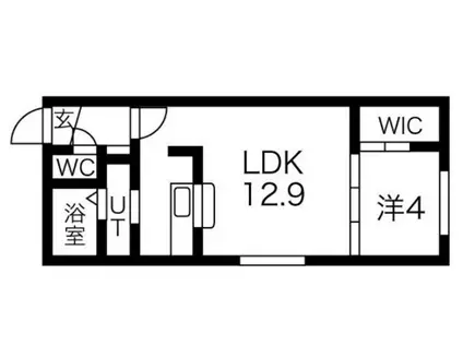 RAGUSA N5W17 A(1LDK/4階)の間取り写真