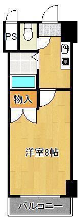 アリビオ八幡(1K/9階)の間取り写真