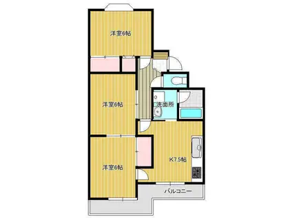 メゾンコスモス(3DK/2階)の間取り写真