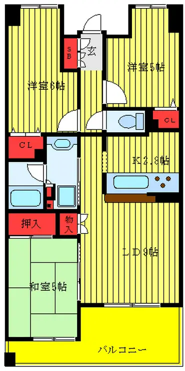 サクセス西高島平 7階階 間取り