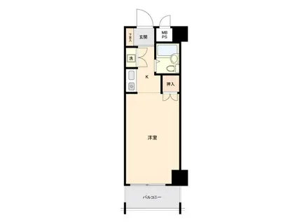 キャッスルマンション熊谷(ワンルーム/5階)の間取り写真