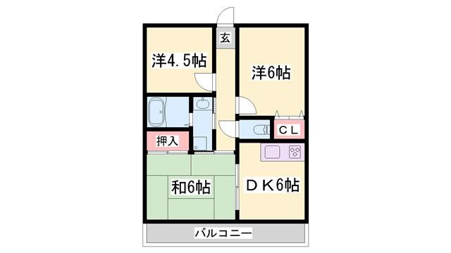 蒲田ハイツ(3DK/2階)の間取り写真