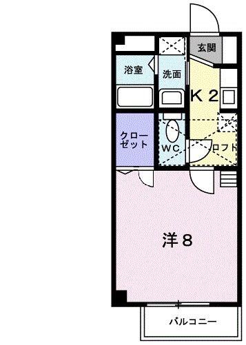 エスペランサ(1K/2階)の間取り写真
