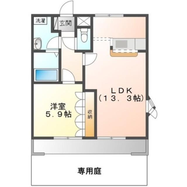 PURE STAGE(1LDK/1階)の間取り写真