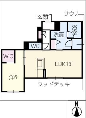 リラフォート(1LDK/1階)の間取り写真