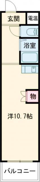 MKタウン江場B(ワンルーム/3階)の間取り写真