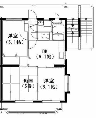 ユーミー青柳3号館(3DK/2階)の間取り写真
