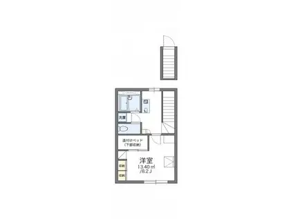 レオパレスパストラルフォレスト(1K/2階)の間取り写真