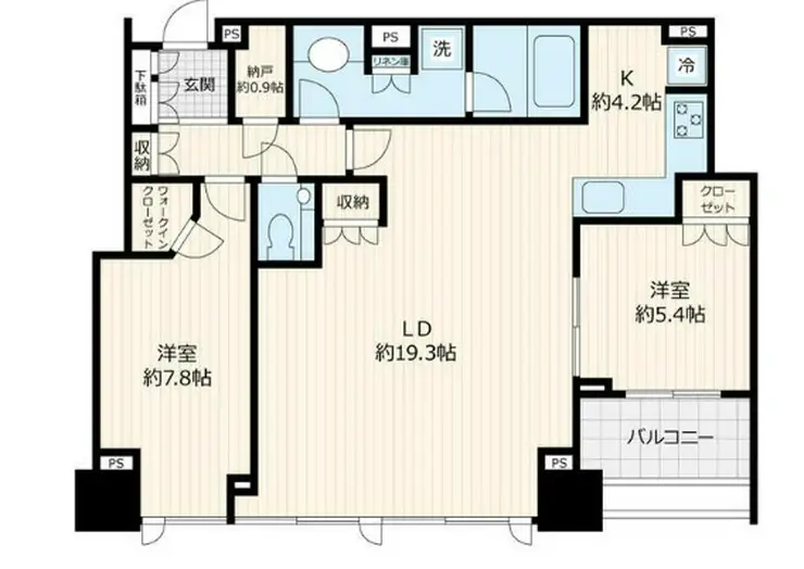 シティタワー有明 22階階 間取り