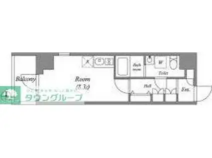 クオリタス押上業平(ワンルーム/6階)の間取り写真