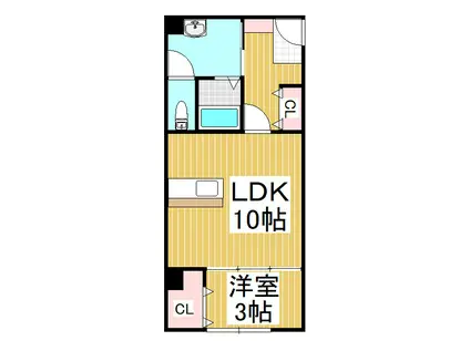 アヴァンティ上山田(1LDK/2階)の間取り写真