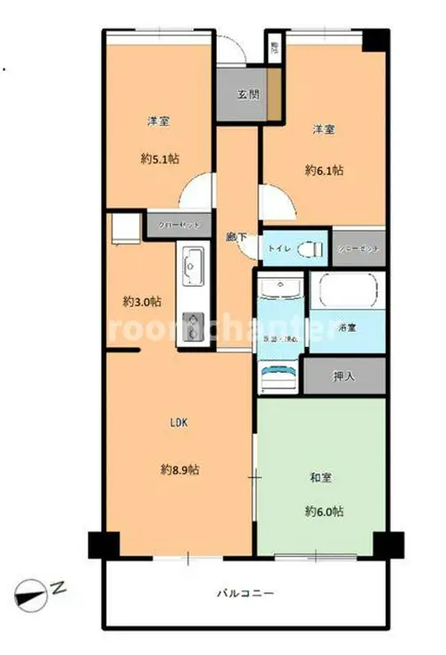 ライオンズガーデン横浜蒔田 11階階 間取り