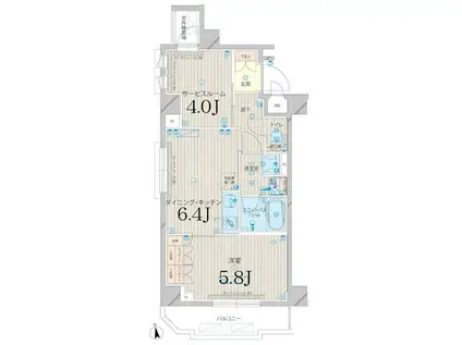 ルーブル上板橋(1SDK/3階)の間取り写真