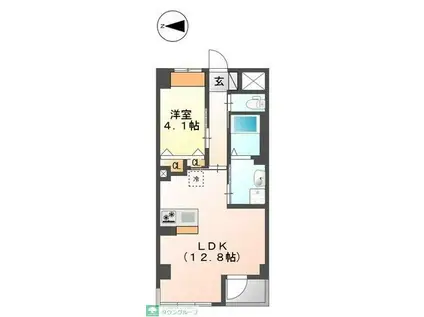 ココナツ(1LDK/1階)の間取り写真