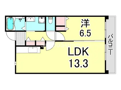 UR 浜甲子園なぎさ街32(1LDK/2階)の間取り写真