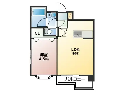 さくらヒルズ樋之口壱番館(1LDK/2階)の間取り写真