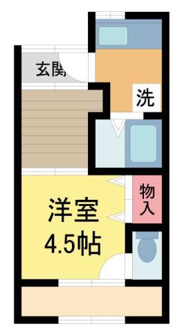 呉服町5-4 桜井(1SK/1階)の間取り写真