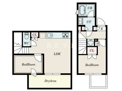 PASEO白山I(2LDK/B1階)の間取り写真